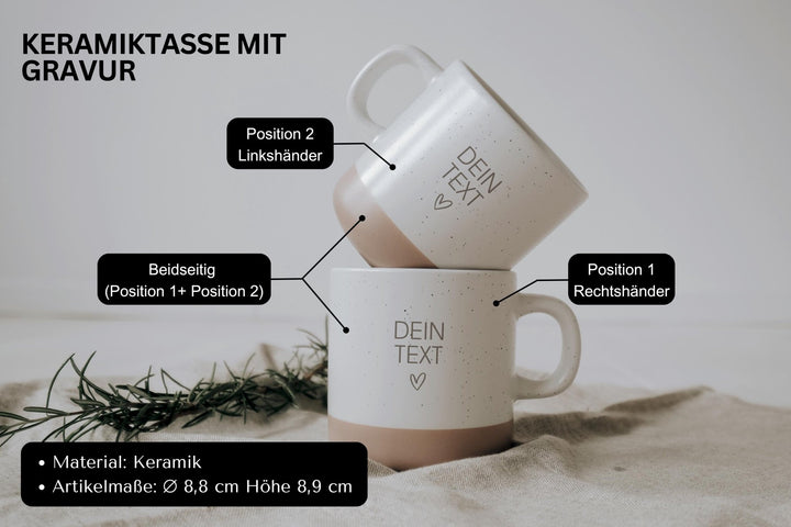 Papa Tasse aus Keramik mit deinem Text - Jellies Design