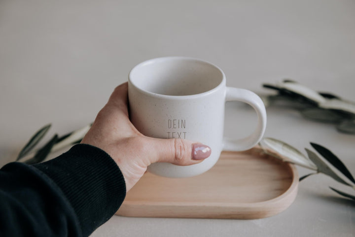 Personalisierte Keramiktasse mit deinem Text - Jellies Design