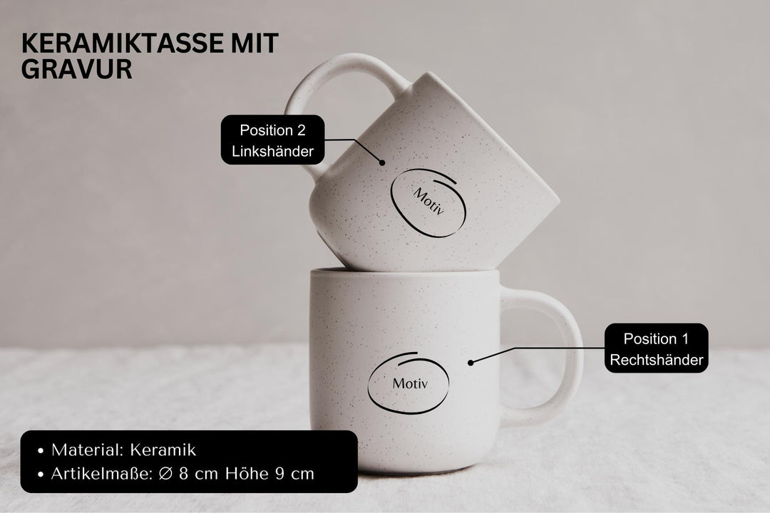 Personalisierte Keramiktasse mit deinem Text - Jellies Design