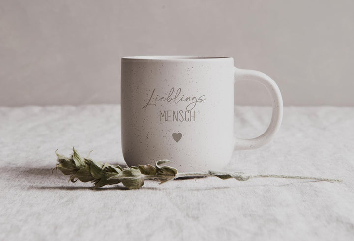 Steingut Tasse Lieblingsmensch - Jellies Design