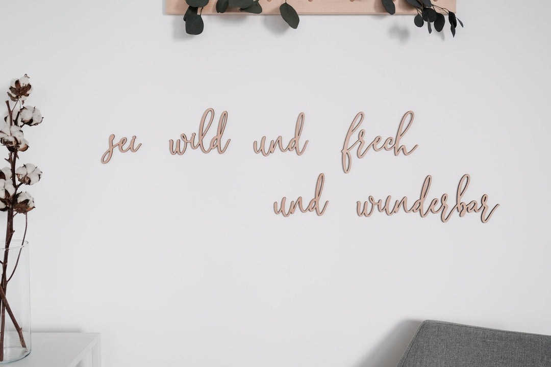 Wanddeko Kinderzimmer "sei frech und wild und wunderbar" - Jellies Design