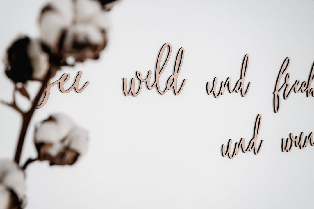 Wanddeko Kinderzimmer "sei frech und wild und wunderbar" - Jellies Design