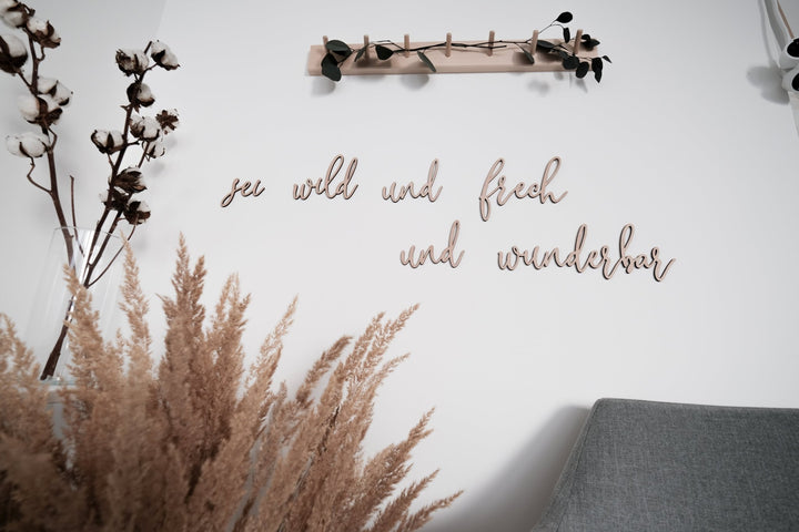 Wanddeko Kinderzimmer "sei frech und wild und wunderbar" - Jellies Design